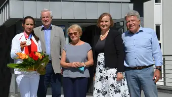 Maria Sajdak, medalistka olimpijska, odwiedziła WIMiC AGH po sukcesie w Tokio Maria Sajdak, medalistka olimpijska, odwiedziła WIMiC AGH po sukcesie w Tokio