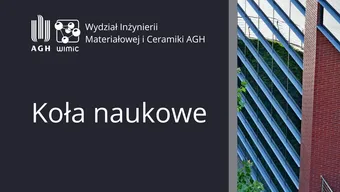 Wydział Inżynierii Materiałowej i Ceramiki AGH Wydział Inżynierii Materiałowej i Ceramiki AGH